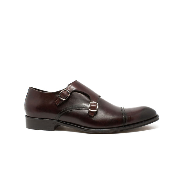 MOD. 5037 | Double-Monk strap Premium Vino | Caballero